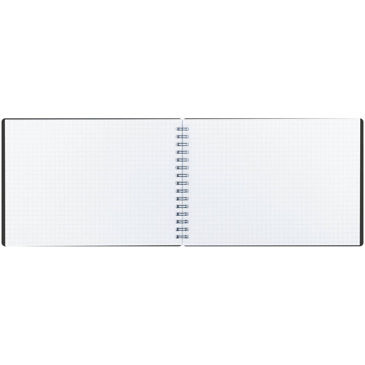 Блокнот А5 60 листов 62085 на спирали, пластиковая обложка, черный