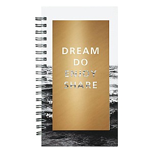 Carnet de notite 95*175mm 96 foi 52918 pe spirala, coperta tare, laminare mat, emborsare