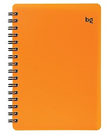 Carnet  A6  60 foi cu spirala laterala, cop. plastic, neon portocaliu 57759