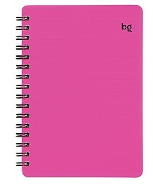 Carnet  A6  60 foi cu spirala laterala, cop. plastic, neon roz 57760