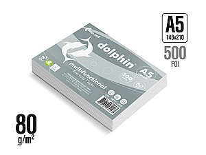 Hartie pentru tehnica de birou Dolphin EVERYDAY A5 (80 gr/m2, 500 foi) clasa C+
