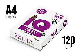 Hartie pentru tehnica de birou IQ SMOOTH A4 (120 gr/m2, 500 foi) clasa A++