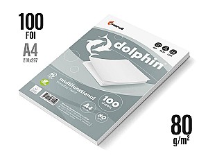 Hartie pentru tehnica de birou Dolphin EVERYDAY A4 (80 gr/m2, 100 foi) clasa C+
