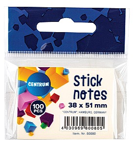 Hartie pentru notite cu lipici 80080, 38x51 mm, 100 foi