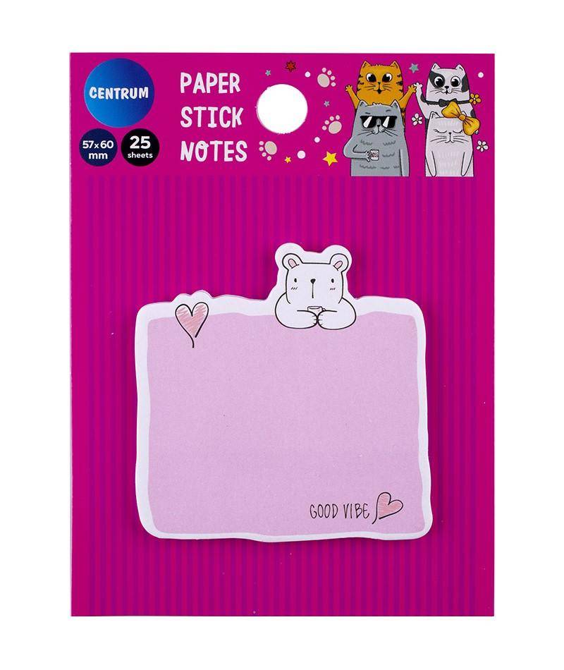 Бумага для заметок клейкая Centrum 77х60 мм 80202 Cute Cat 25 листов