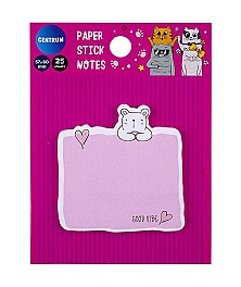 Hartie pentru notite cu lipici Centrum 77x60 mm 80202 Cute Cat 25 foi