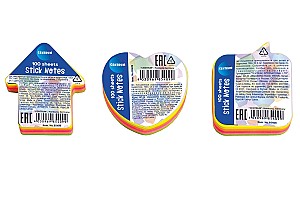 Бумага для заметок клейкая Centrum 85409, 50х45 мм, 5цветовх20листов