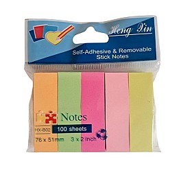 Hartie pentru notite cu lipici ST02262, 51x76 mm, asortat