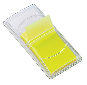 Index-uri cu lipici Centrum 87404, 44x25mm, plastic, 50 foi, galben