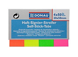 Indexuri din hirtie 2025 mm (4 cul. x 50 foi) DONAU 7576001PL-99
