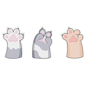 Бумага для заметок клейкая Meshu 85х60 мм 362689 Paws, 40 листов