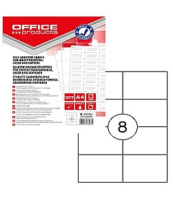 Etichete autoadezive A4 OFFICE PRODUCTS 8buc., 105x74mm, 100 foi