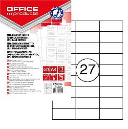 Etichete autoadezive A4, 27buc., 70x30mm 100 foi OFFICE PRODUCTS