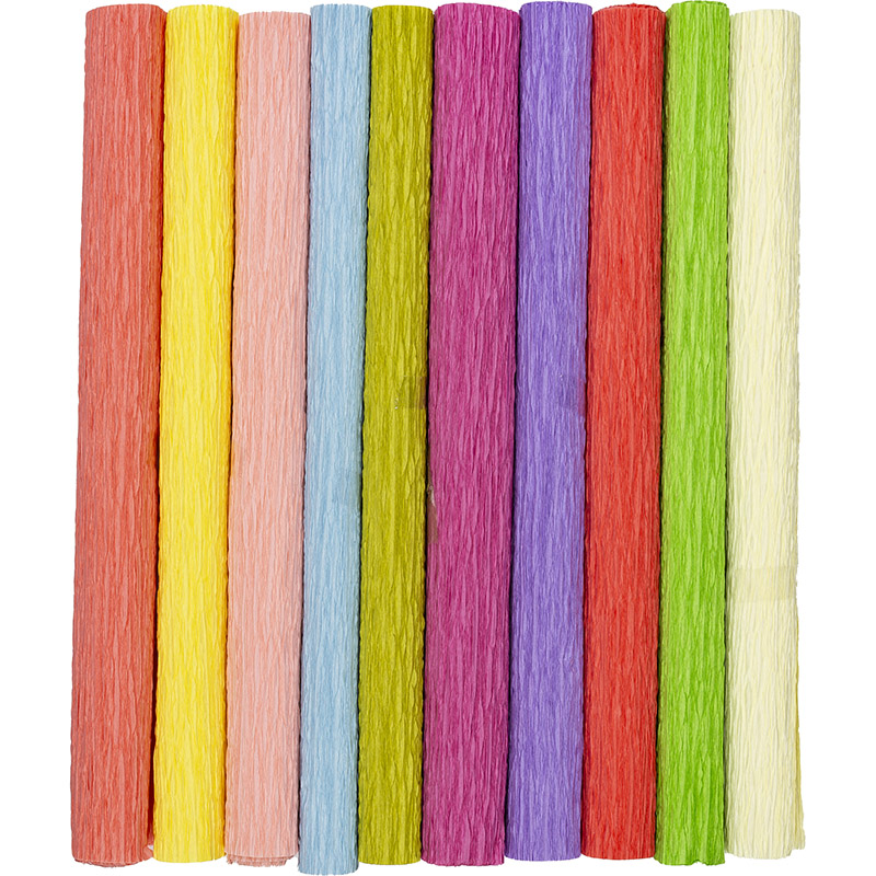 Set hartie creponata 25x60cm Centrum 81452, 10 cul.
