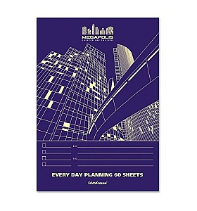 Planner saptaminal Megapolis nedatat, 147x205mm, 60 foi, 44406, albastru