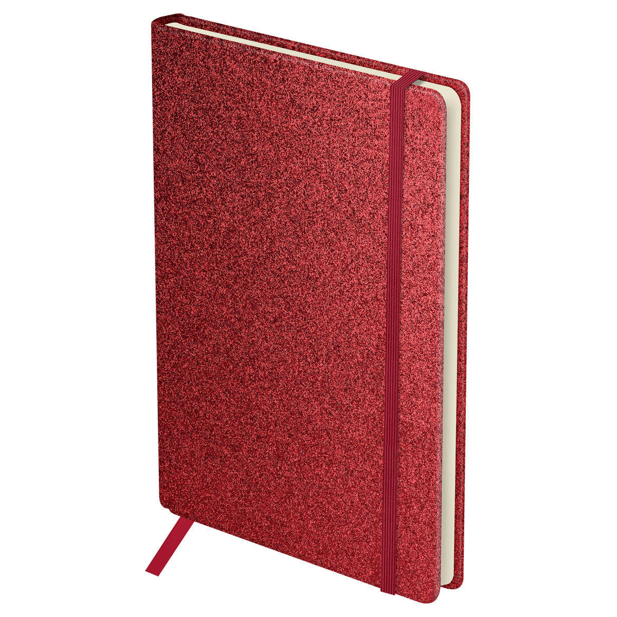 Agenda nedatata A5, 136 foi 61214 coperta tare, cu elastic, rosu