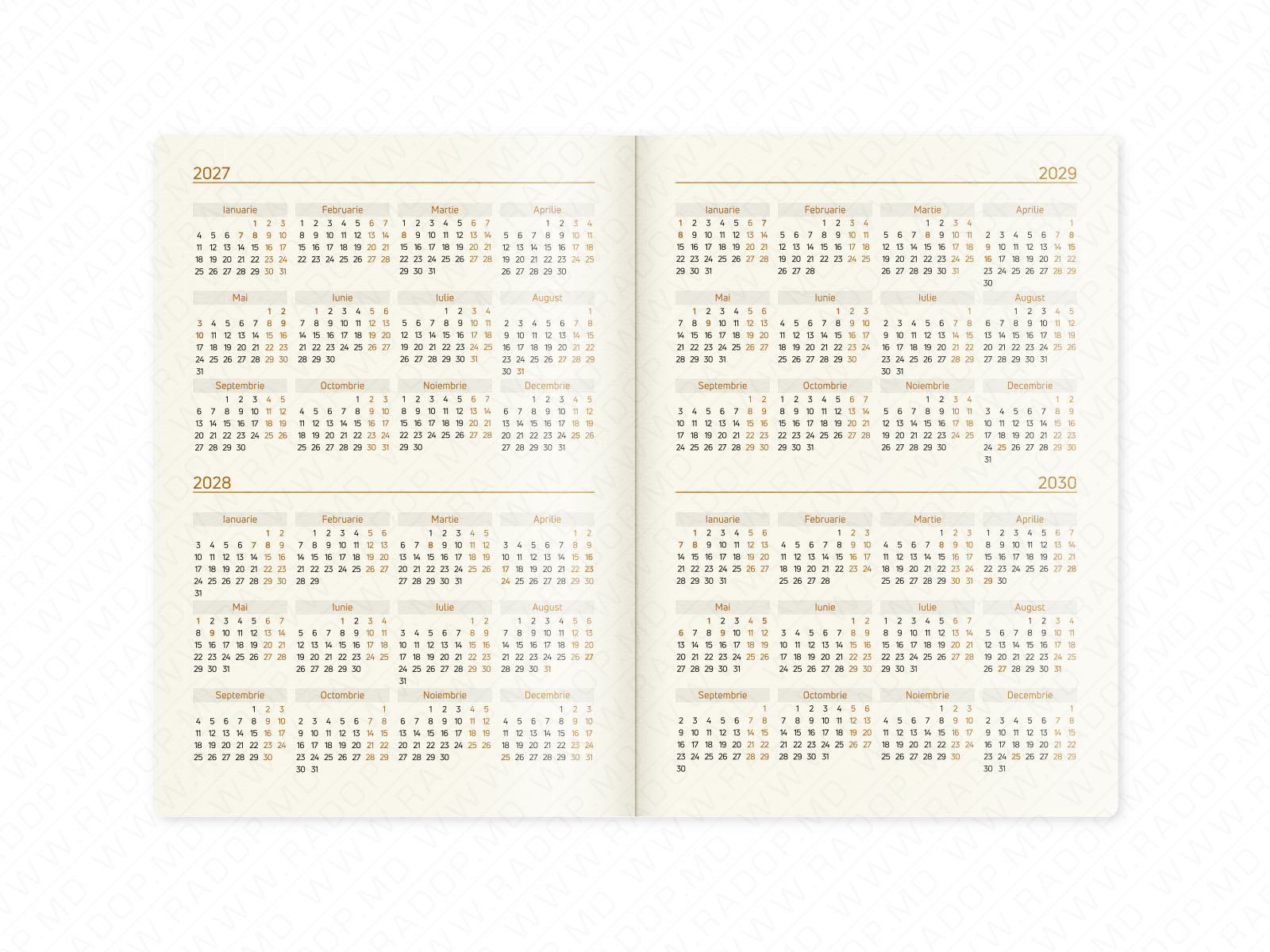 Agenda datata A5 2027 bordo ST05235