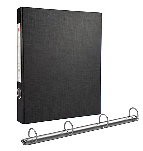 Mapa cartonata 4 inele, 30 mm, A4, negru