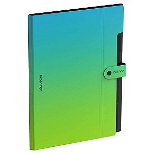 Mapa cu 5 compartimente Berlingo XF405003 A4 Radiance 600 mkm, albastru-verde