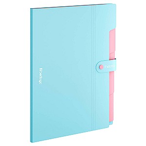 Mapa cu 5 compartimente Berlingo XF405921 Haze A4 600 mkm, albastru deschis