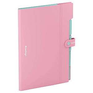 Mapa cu 5 compartimente Berlingo XF405923 Haze A4 600 mkm, roz