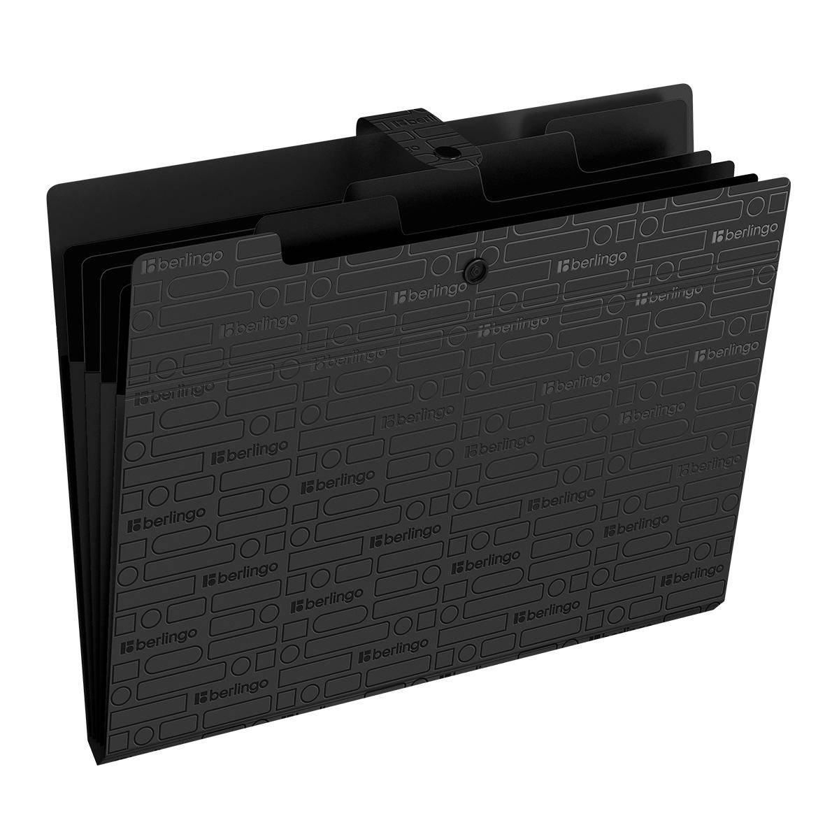 Mapa cu 5 compartimente Berlingo CFcA4701 A4 Radiance 600 mkm, negru