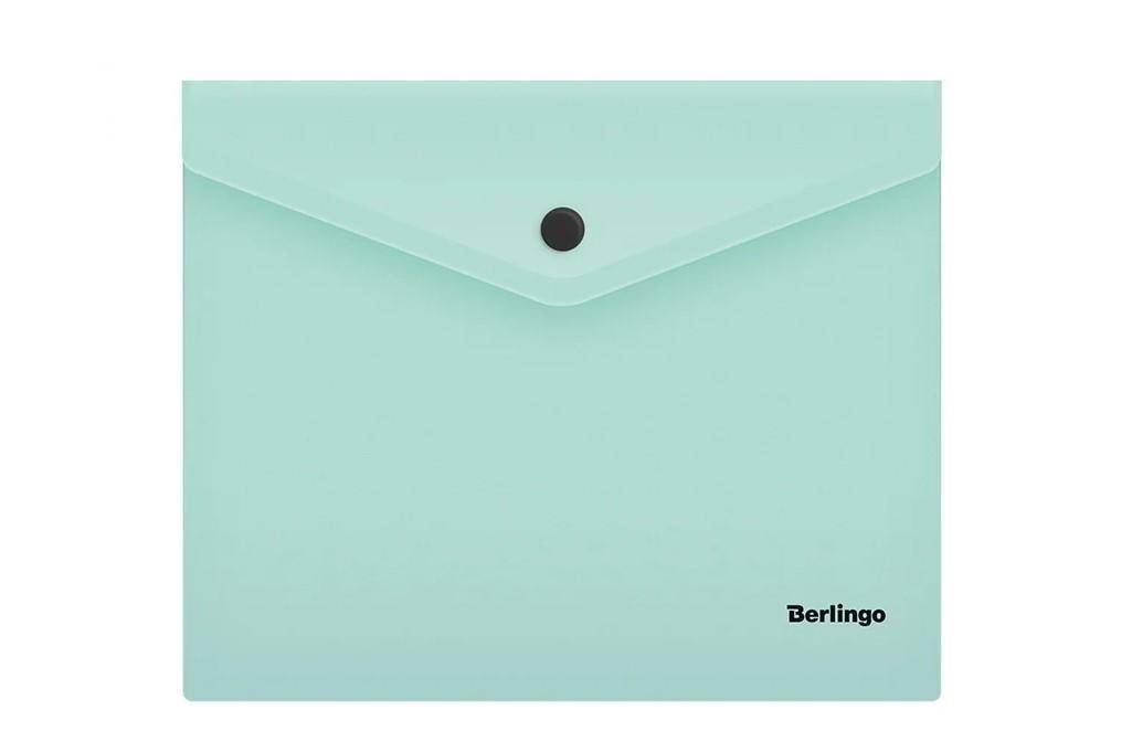 Папка-конверт на кнопке Berlingo OBk05520 Instinct А5+ 180 мкм мятный