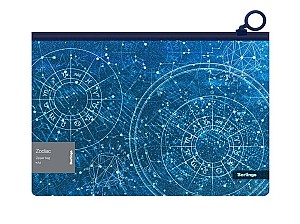 Mapa cu fermoar Berlingo ZGnA4975 Zodiac A4 180 mkm, albastru
