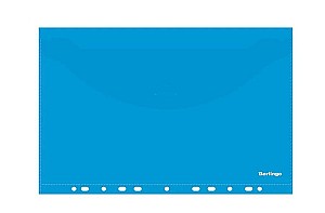 Mapa-plic cu buton Berlingo AKk04202 A4 cu perforatie, 180 mkm, albastru