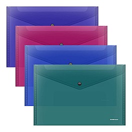 Mapa-plic cu buton ErichKrause 59141 Fizzy Vivid A4 asortat