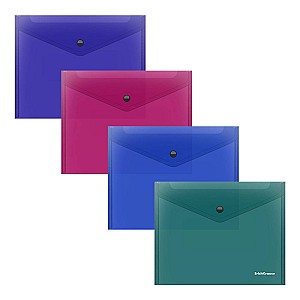 Mapa-plic cu buton ErichKrause 59142 Fizzy Vivid A5+ asortat