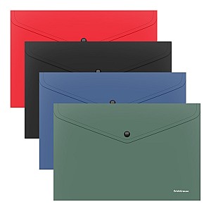 Mapa-plic cu buton ErichKrause 50179 Fizzy Classic A4, asortat