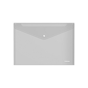 Mapa-plic cu buton ErichKrause 59124 Fizzy Classic A4, transparent