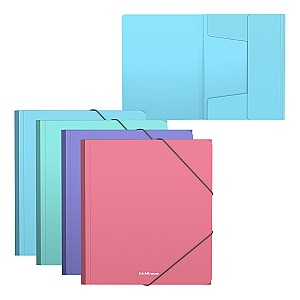 Mapa cu elastic ErichKrause 50401 Diagonal Pastel A5+, asortat