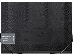 Mapa cu elastic 12 compartimente Berlingo XF412701 A4 DoubleBlack 700 mkm, negru