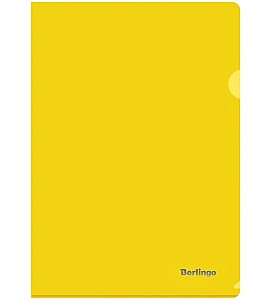 Папка-уголок Berlingo AGp04405 A4, 180 мкм, желтая