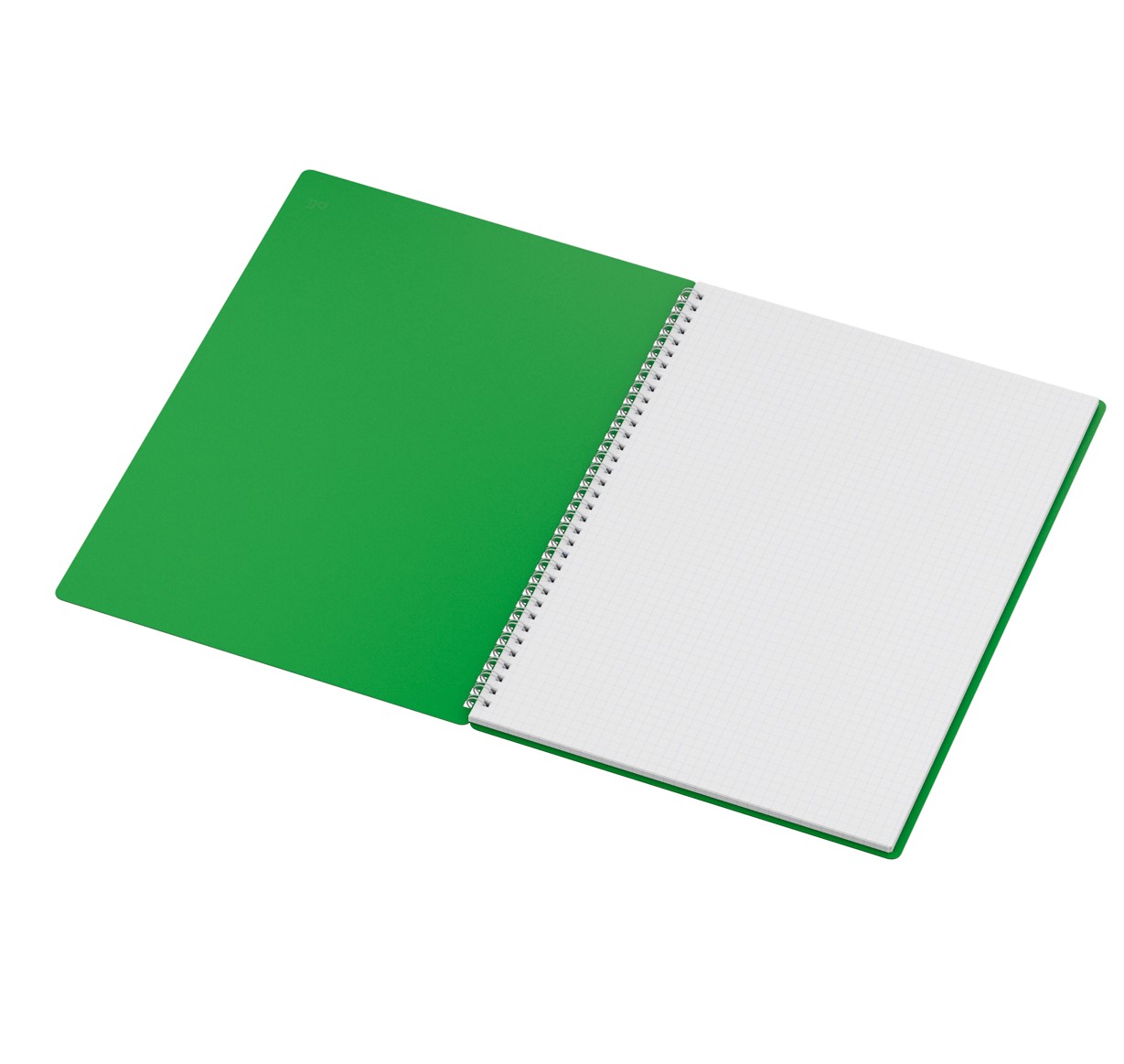 Registru 48 foi patratele 08687 spirala, coperta plastic, verde