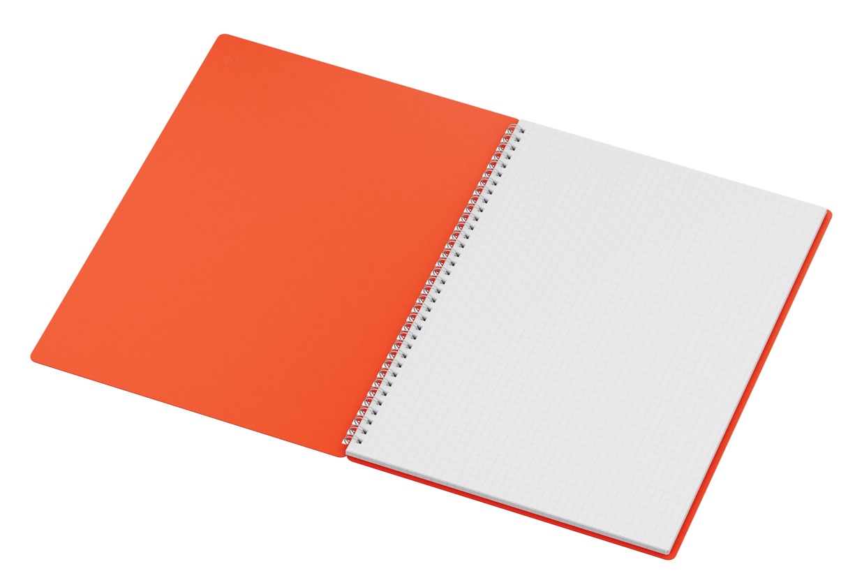 Registru 48 foi patratele 08688 spirala, coperta plastic, rosu