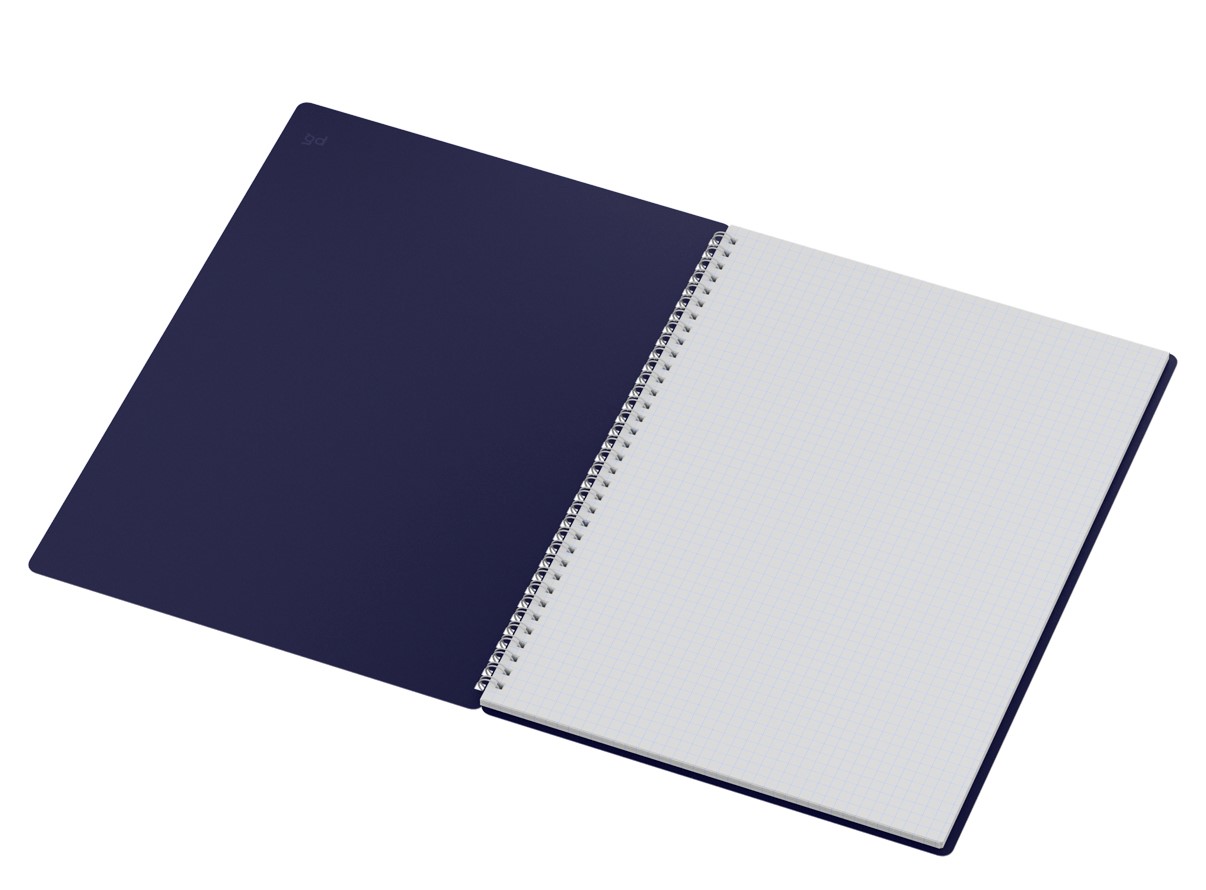 Registru 48 foi patratele 08686 spirala, coperta plastic, albastru