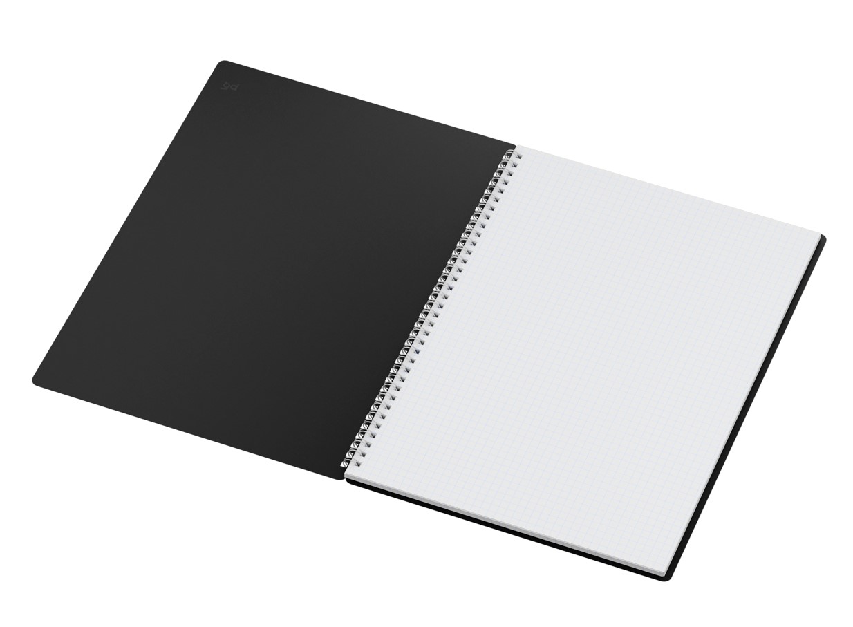 Registru 48 foi patratele 08685 spirala, coperta plastic, negru