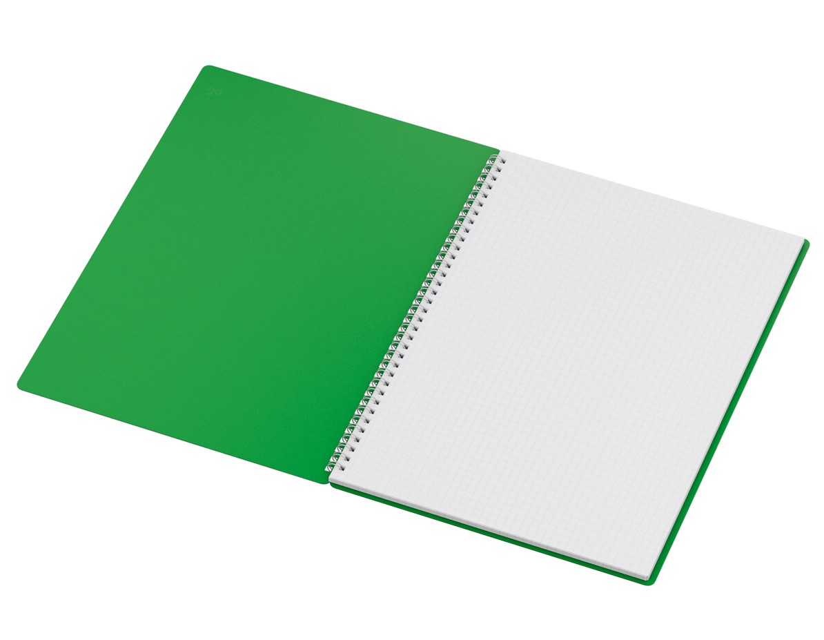 Registru 80 foi patratele 08694 spirala, coperta plastic, verde