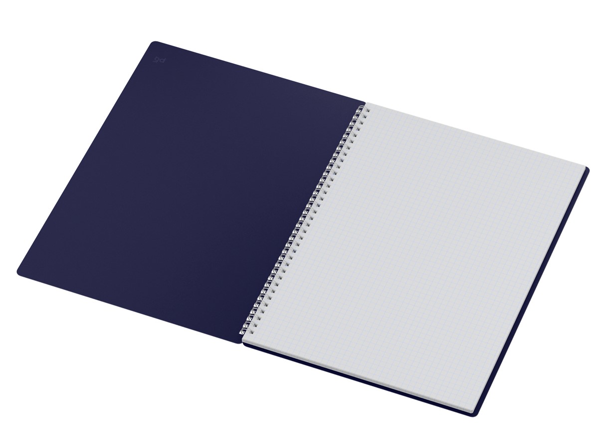 Registru 80 foi patratele 08690 spirala, coperta plastic, albastru