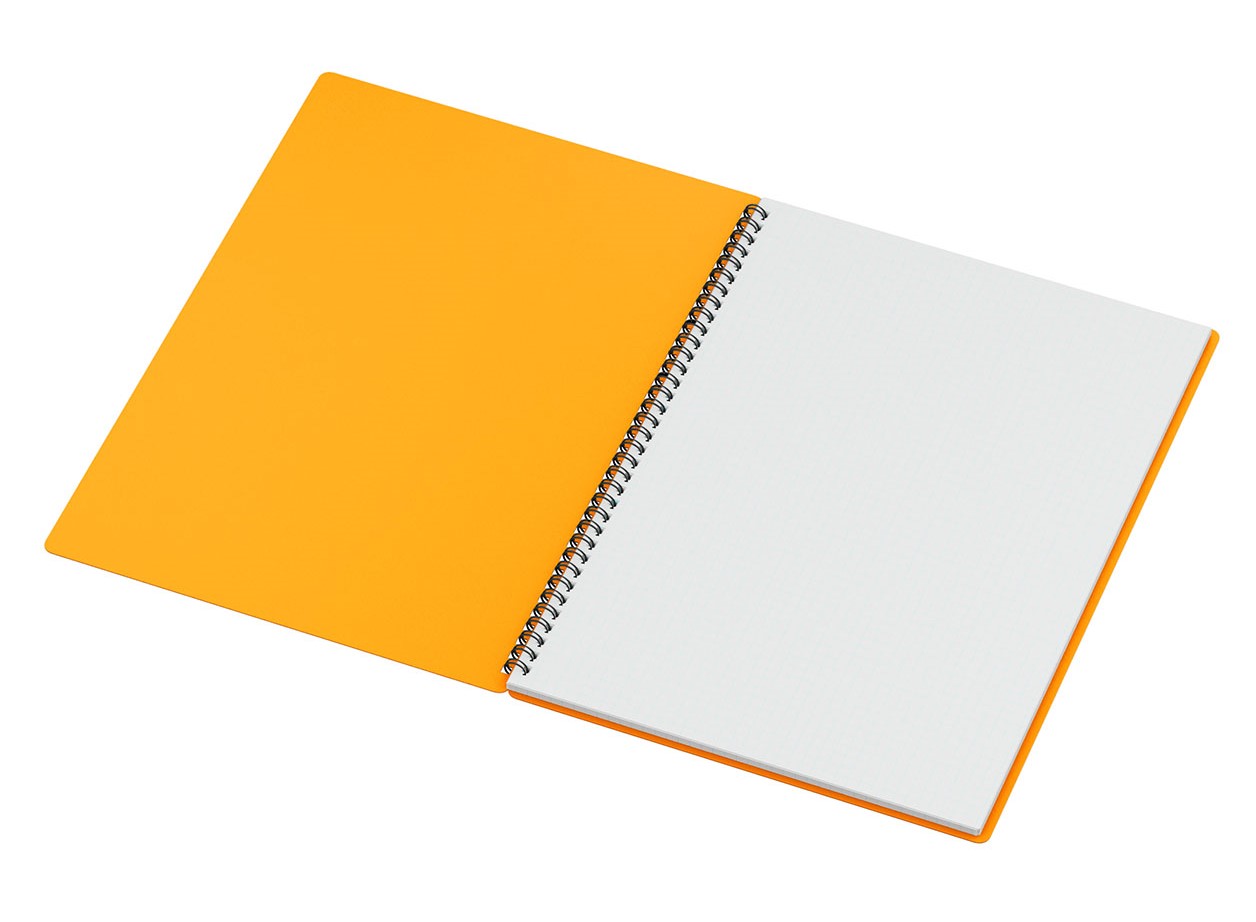 Registru 80 foi patratele 08692 spirala, coperta plastic, portocaliu