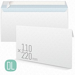 Конверт DL (110x220) 80гр слк, внутренняя печать 70002