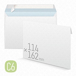 Конверт C6 (114x162) 80гр слк, внутренняя печать 60002