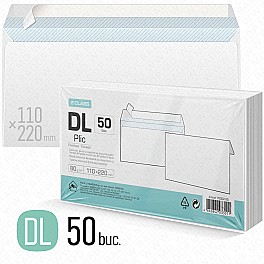 Конверт DL (110x220) 80гр слк, вн. печать 70002-50