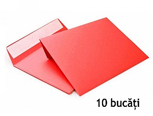 Plic 2240-032 DL, 110x220, 10 bucati, siliconic skl, rosu