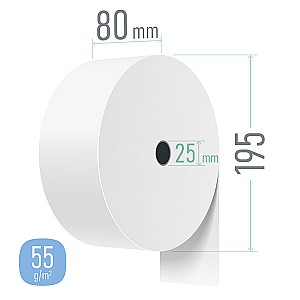Role pentru ATM 80mm x 480m (55gr/m2)
