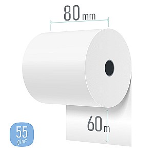 Role termo 80mm x 60m (55gr/m2)