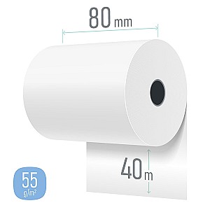 Role termo 80mm x 40m (55gr/m2)